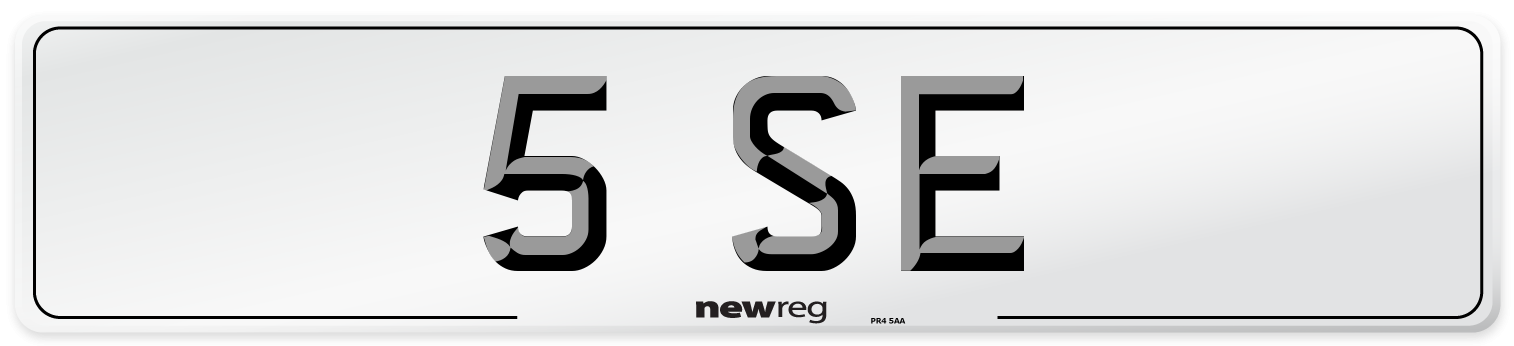 5 SE Number Plate from New Reg